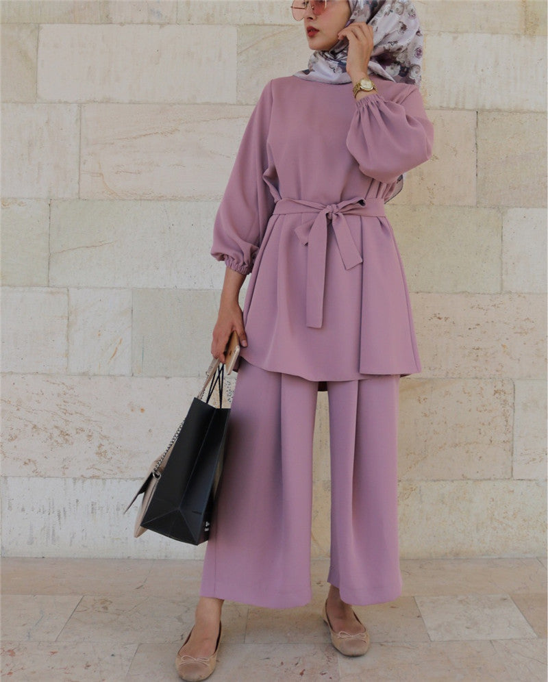 Wide leg pants dress Dubai suit