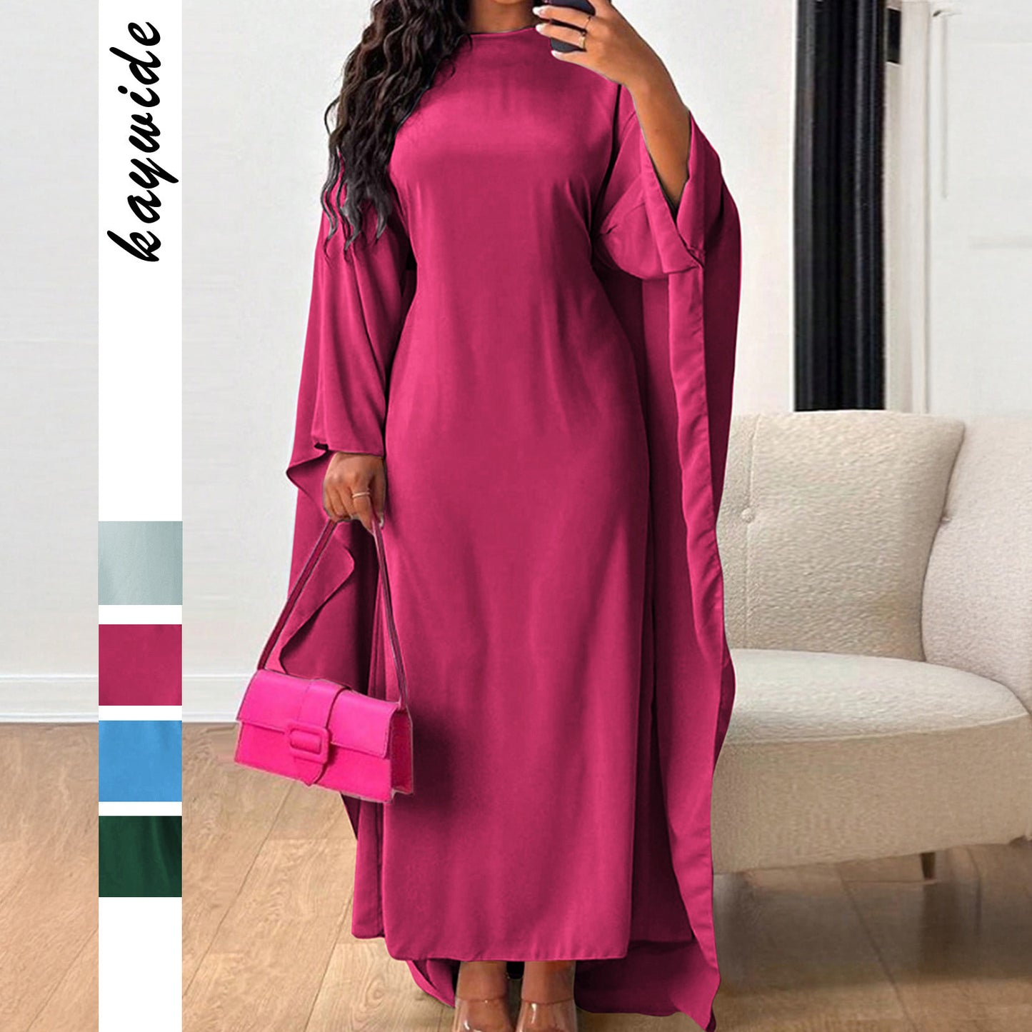 Elegant Loose Women's Batwing Sleeve Dress