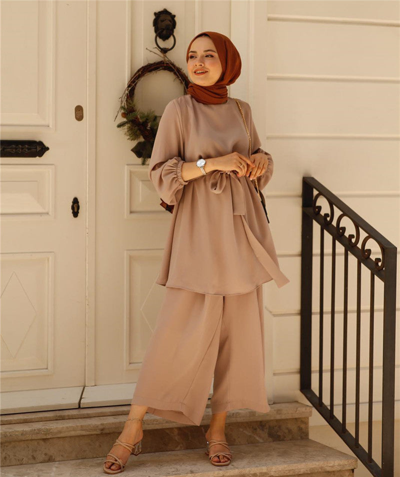 Wide leg pants dress Dubai suit