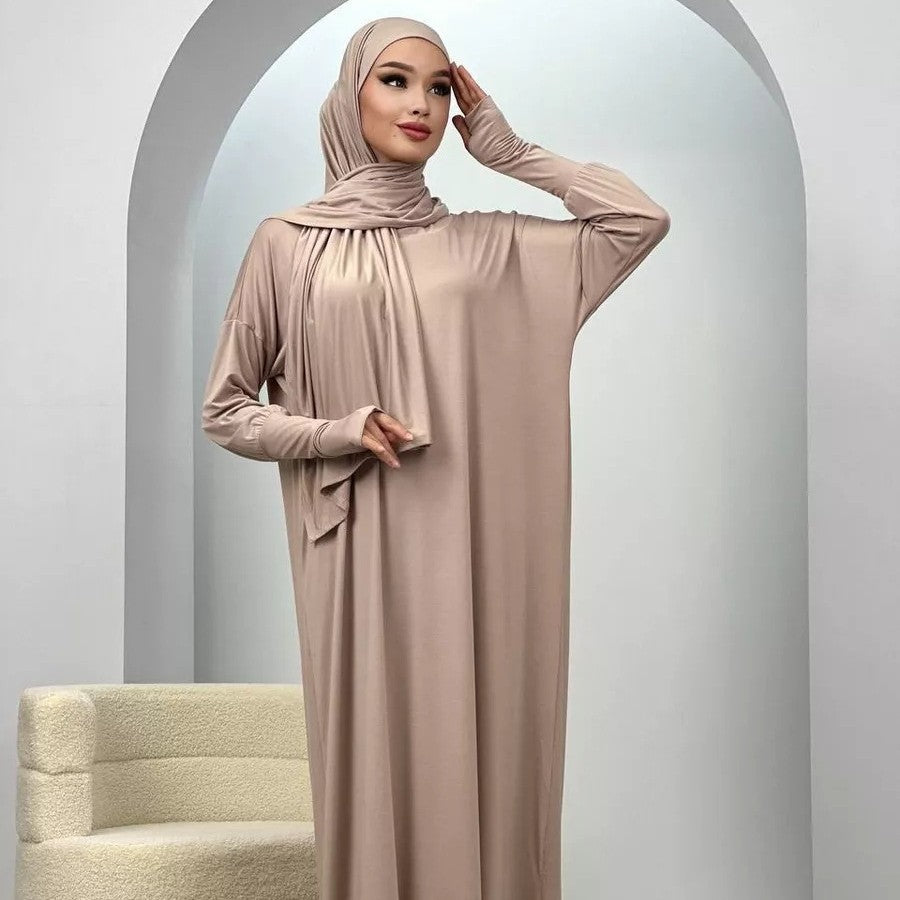 Women's Muslim Robe Polyester Fiber