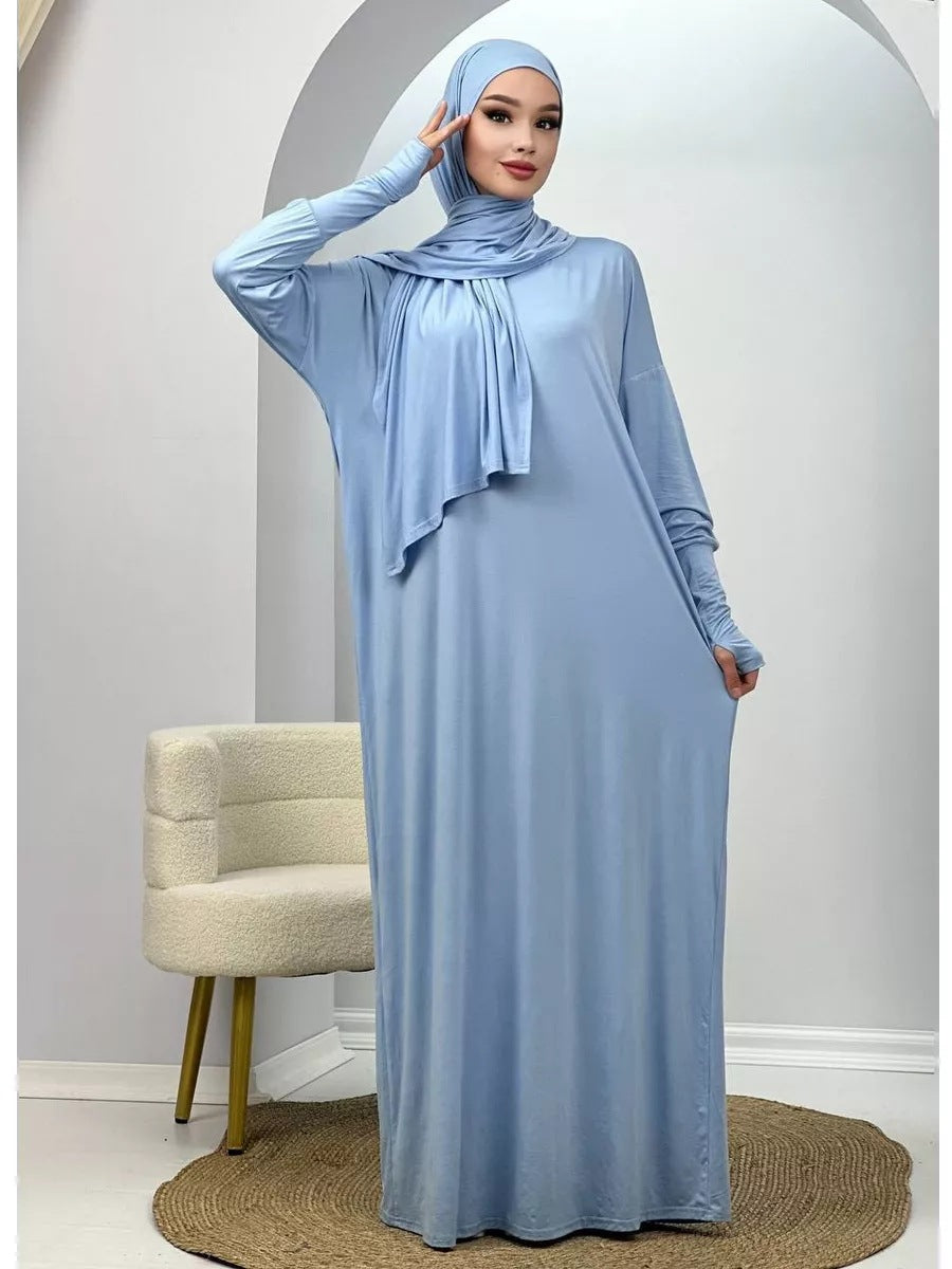 Women's Muslim Robe Polyester Fiber