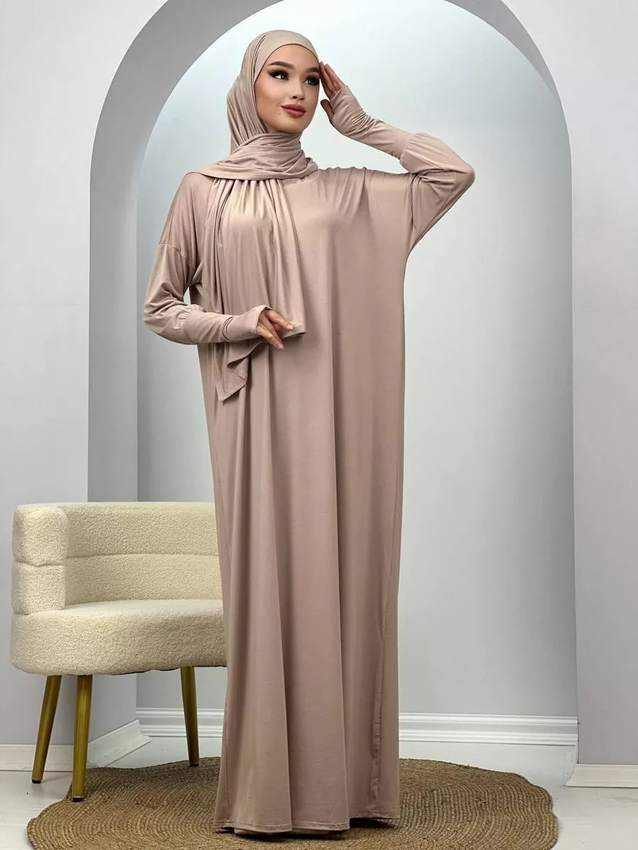 Women's Muslim Robe Polyester Fiber