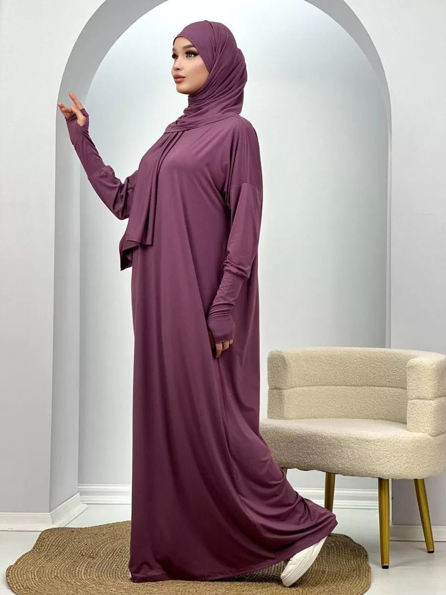 Women's Muslim Robe Polyester Fiber