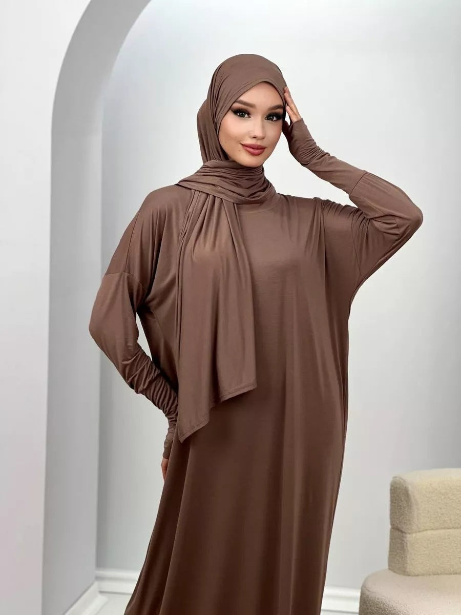 Women's Muslim Robe Polyester Fiber