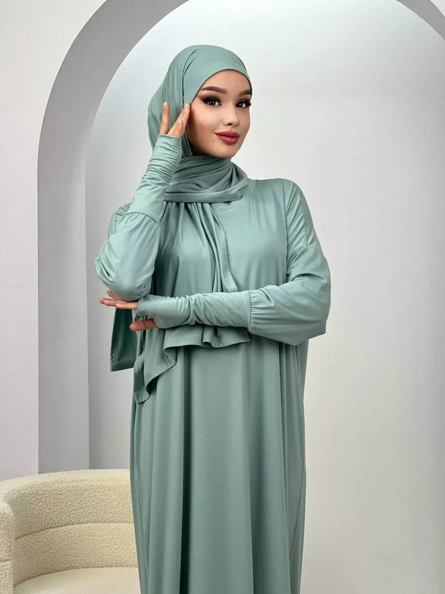 Women's Muslim Robe Polyester Fiber