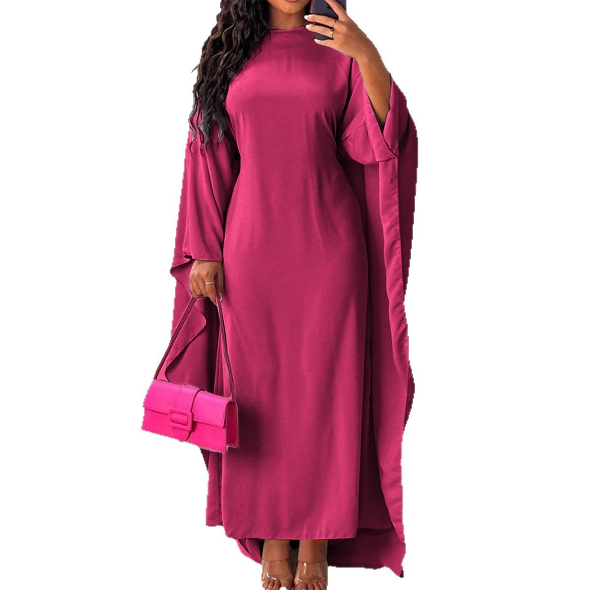 Elegant Loose Women's Batwing Sleeve Dress