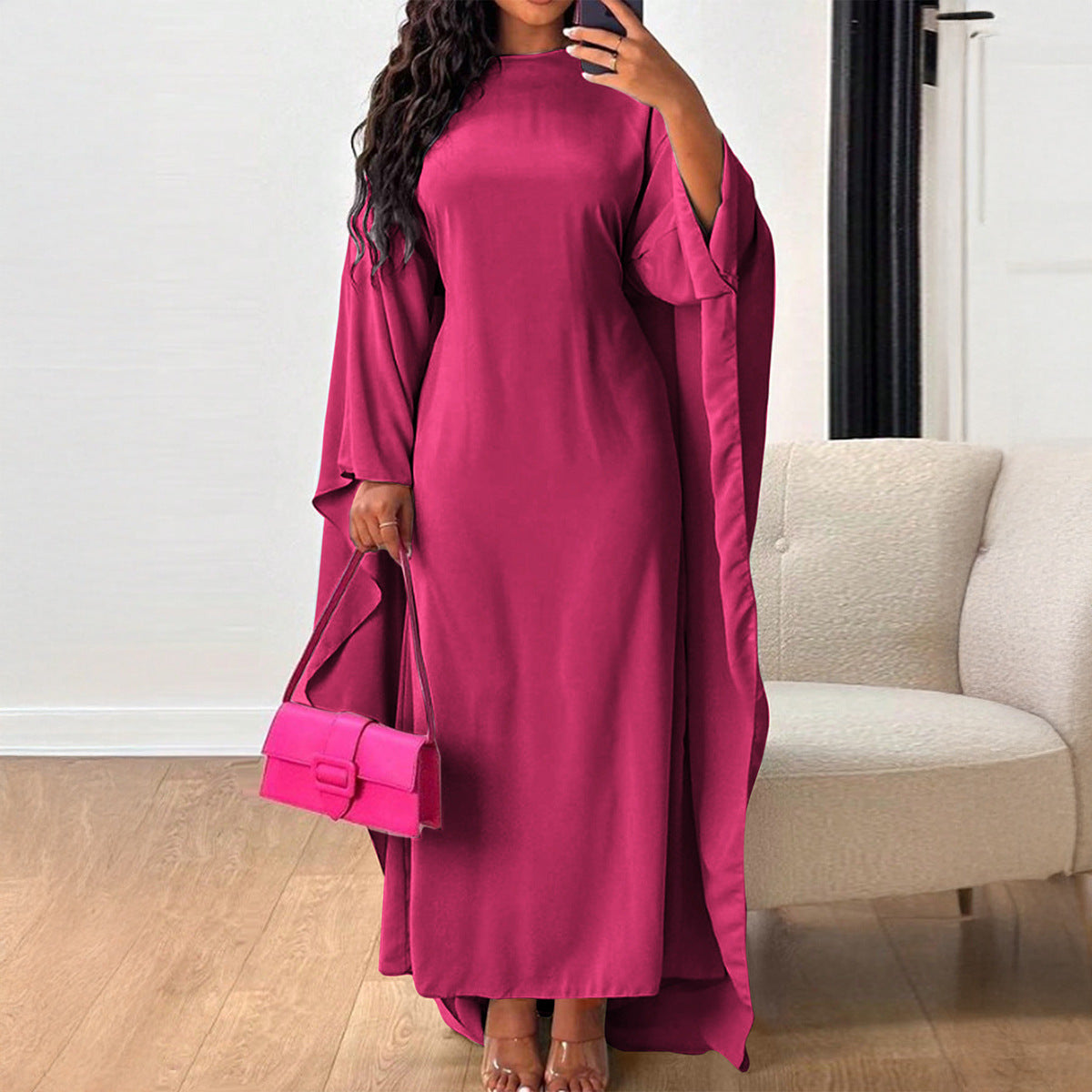 Elegant Loose Women's Batwing Sleeve Dress